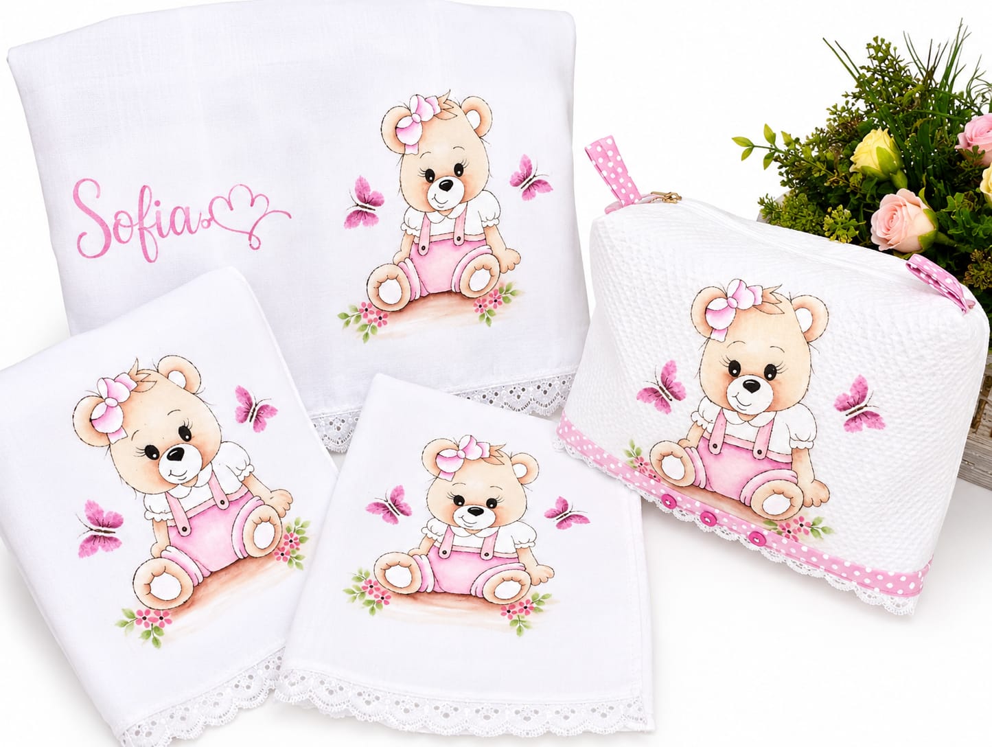 Kit Fraldas Personalizadas + Necessaire