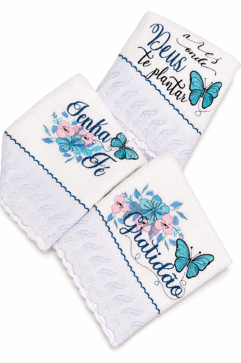 Toalha de Rosto Bordada e Personalizada